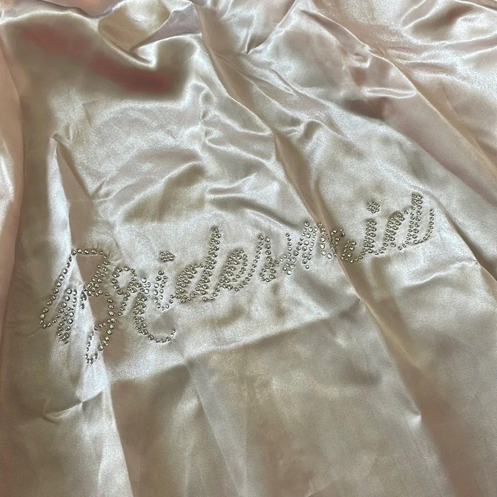 Women's Bridesmaid Rhinestone Bedazzled Robe - Picture 2 of 12
